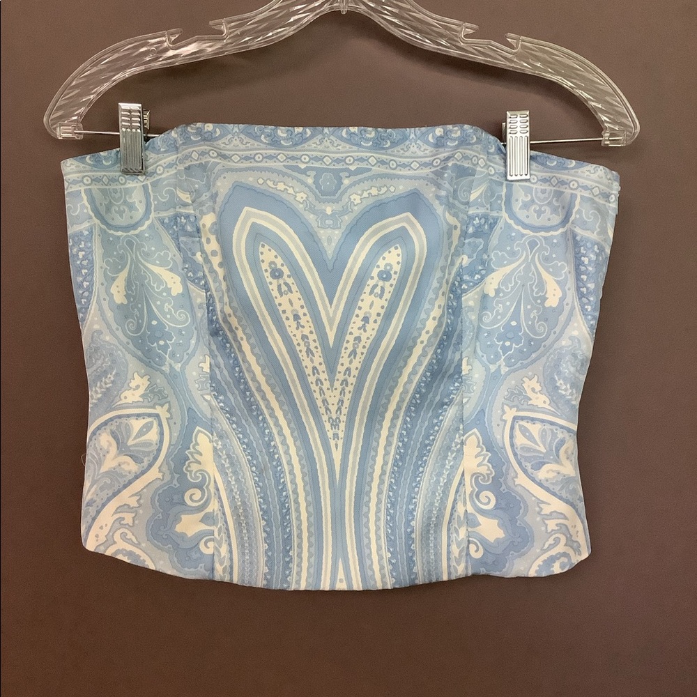 J. McLaughlin Blue Paisley Corset